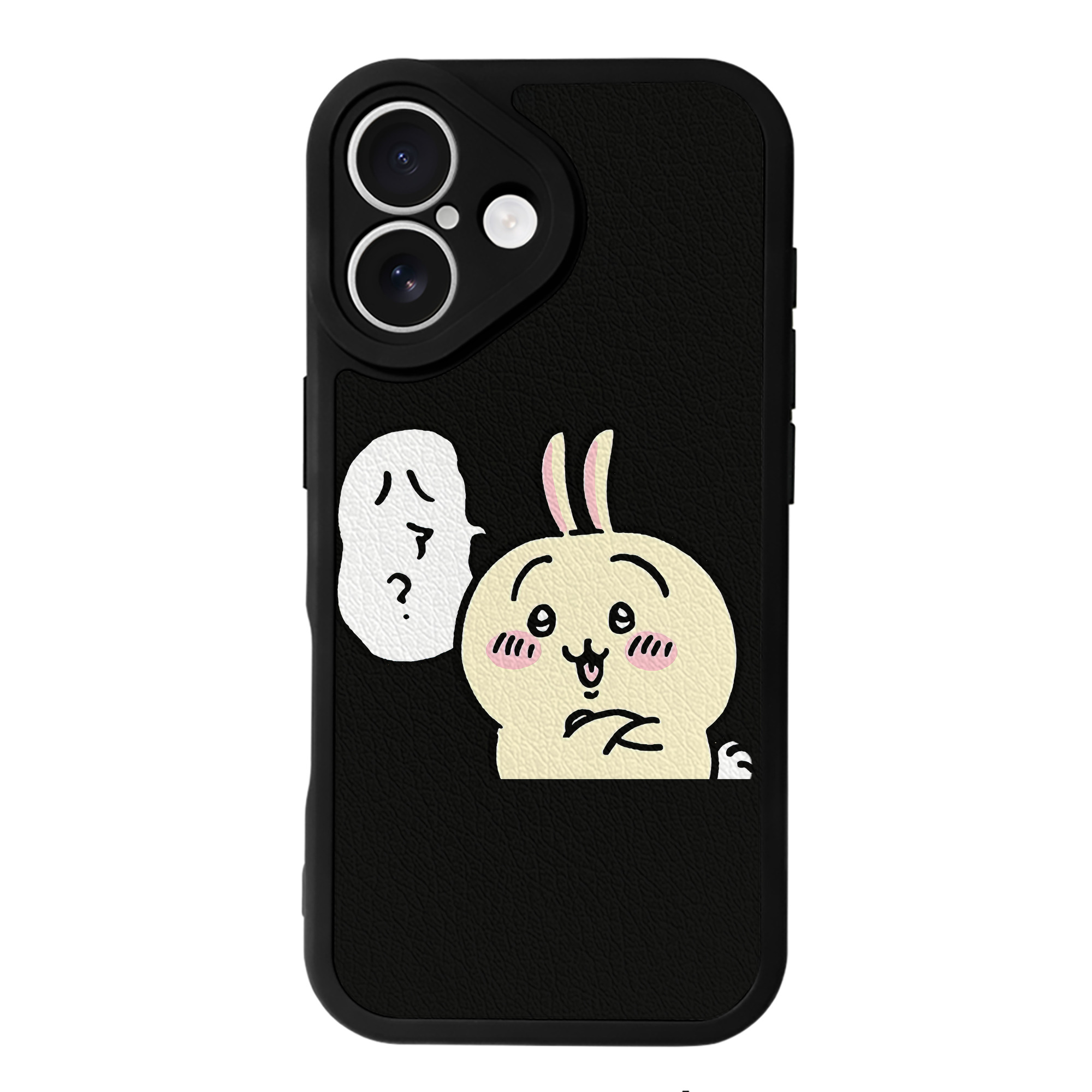 （画像用） ちいかわ うさぎ Chii-kawa usagi 【iPhone 16シリーズ対応】シリコンスマホケース（レザー調） 材質：シリコン